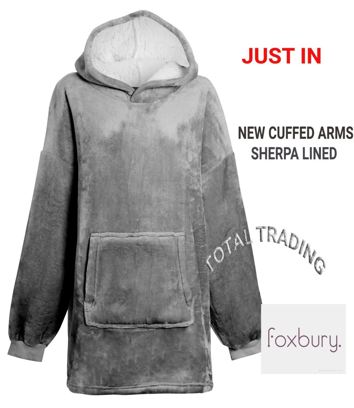 Foxburry - Snuggle in Style: Ladies Oversized Sherpa Blanket Hoodie - Just $19.99! Shop now at Warwickshire Clothing. Free Dellivery.