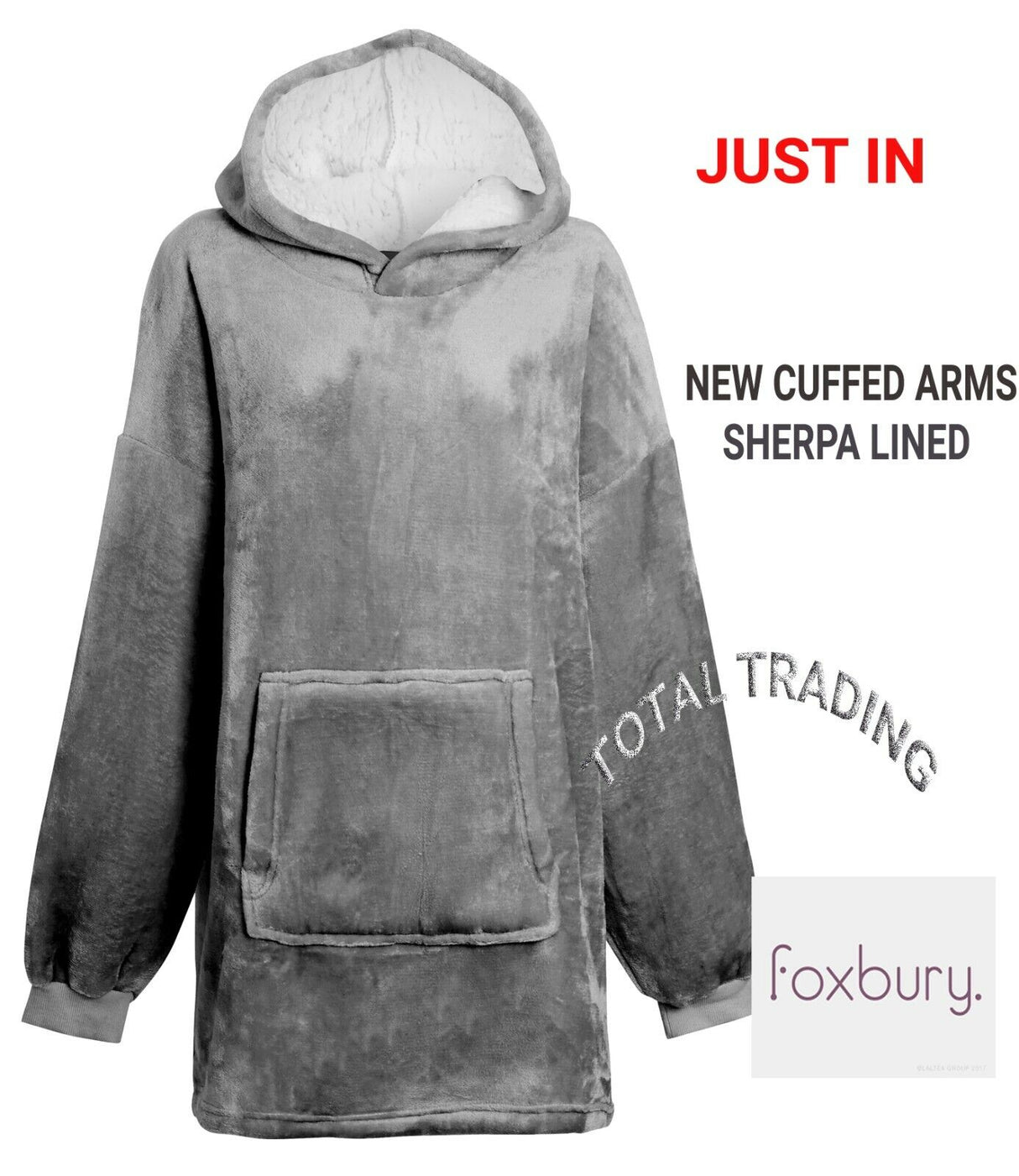 Foxburry - Snuggle in Style: Ladies Oversized Sherpa Blanket Hoodie - Just £19.99! Shop now at Warwickshire Clothing.