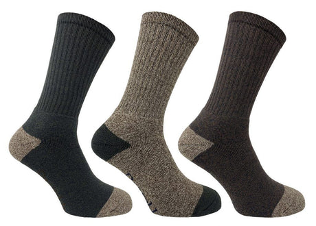 Bramble Mens Docks All Terrain Socks 3PK Green/Beige/Brown 6-11 - Just £11.99! Shop now at Warwickshire Clothing.