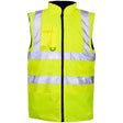 Hi Vis Fleece Lined padded Waterproof Reversible Body Warmer - Just £22.99! Shop now at Warwickshire Clothing.