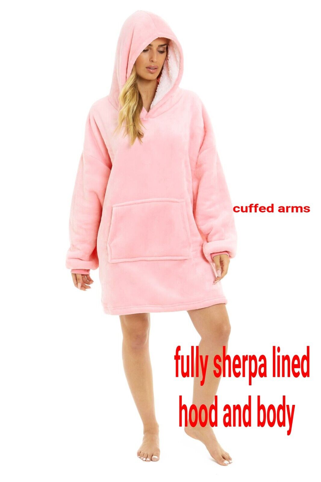 Foxburry - Snuggle in Style: Ladies Oversized Sherpa Blanket Hoodie - Just £19.99! Shop now at Warwickshire Clothing.