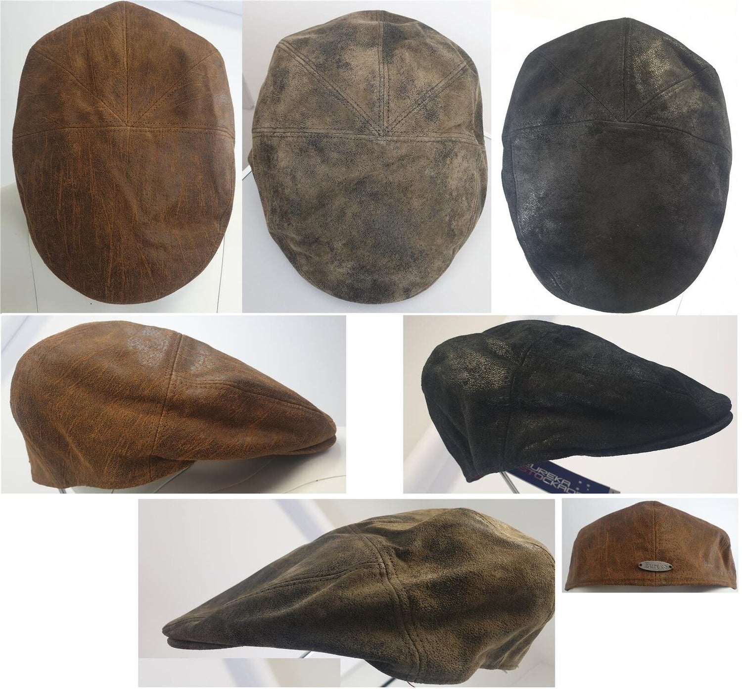 Eureka Stockade Leather Flat Cap Peaky Blinders - Just £27.99! Shop now at Warwickshire Clothing.
