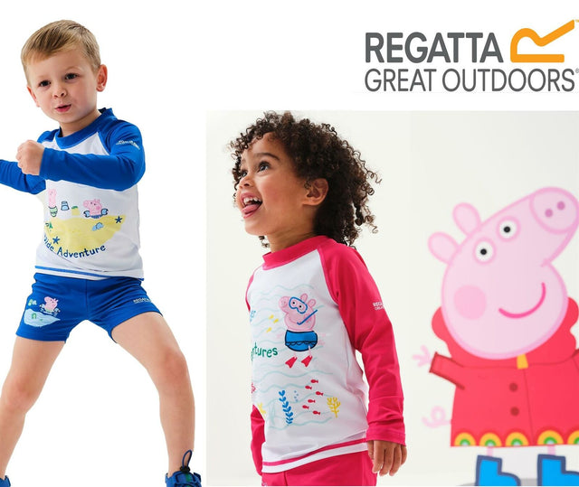 Regatta Peppa Pig Kids Long Sleeve Swimming Swimsuit Rash Suit - Just £9.99! Shop now at Warwickshire Clothing.