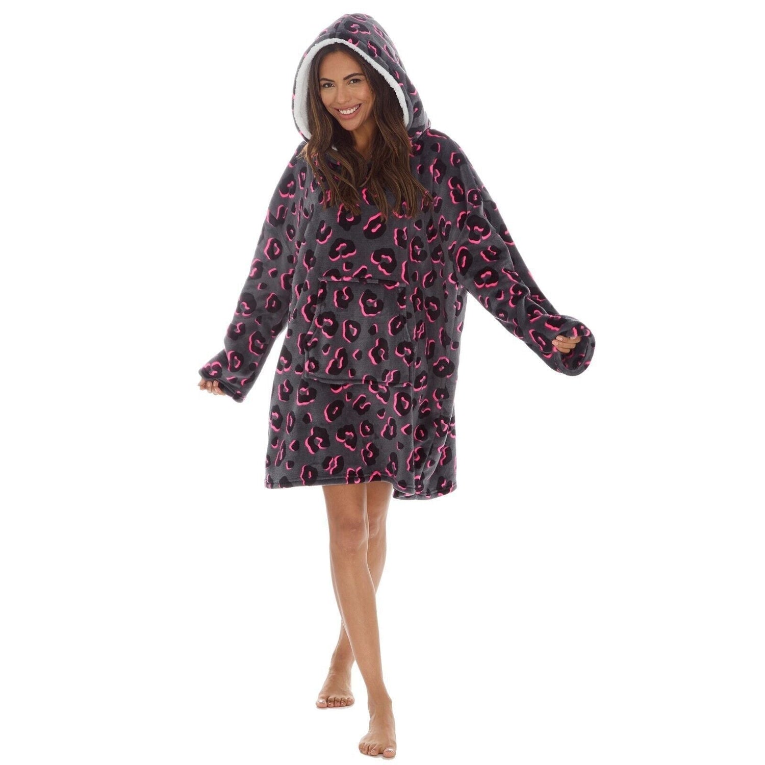 Ladies Oversized Huggable Hoodie Blanket with Big Hood - Just £18.99! Shop now at Warwickshire Clothing.