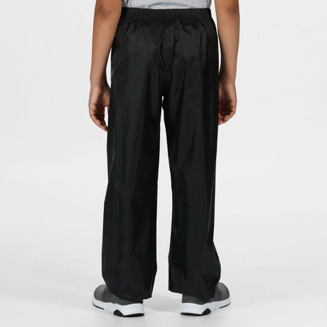 Regatta Navy Children Kids Waterproof Over Trousers - Black - Just £7.95! Shop now at Warwickshire Clothing.