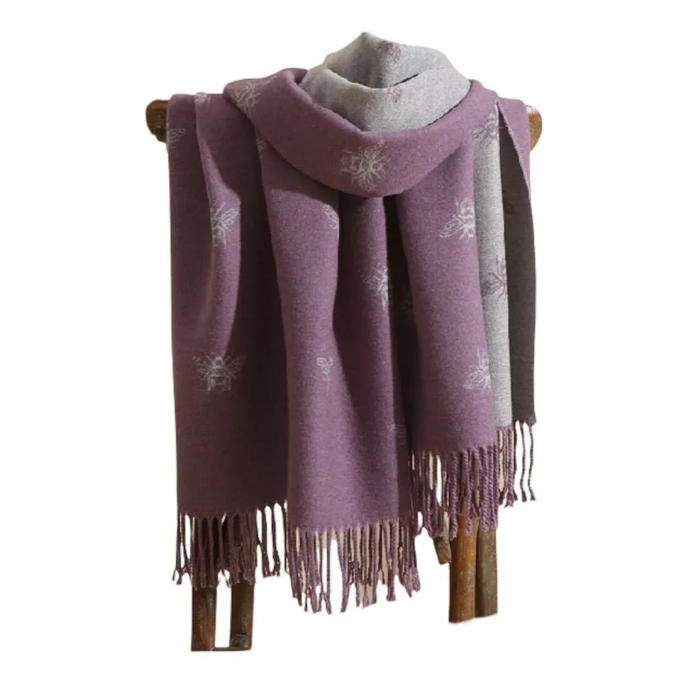 House of Tweed Cashmere Blend Reversible Scarf - Bee - Just £14.99! Shop now at Warwickshire Clothing.
