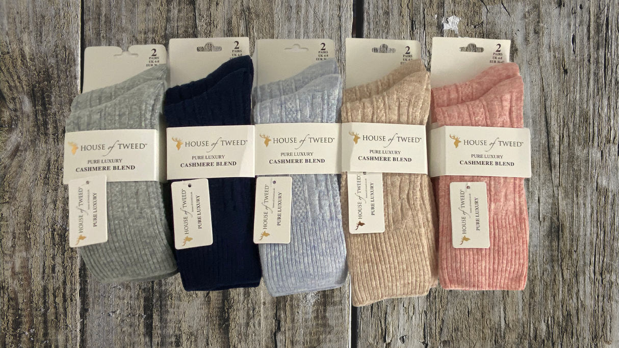 House of Tweed Pure Luxury Cashmere Socks | 2 Pairs / UK 4-8 - Just $9.99! Shop now at Warwickshire Clothing. Free Dellivery.