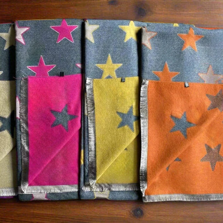 House of Tweed Ladies Womens Scarf - Stars - Just £14.99! Shop now at Warwickshire Clothing.
