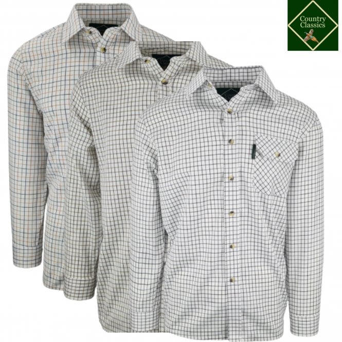 Country Classics Mens Long Sleeve Check Shirt - Tattersall - Just £18.99! Shop now at Warwickshire Clothing.