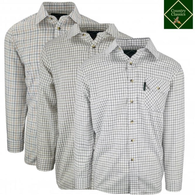 Country Classics Mens Long Sleeve Check Shirt - Tattersall - Just £18.99! Shop now at Warwickshire Clothing.