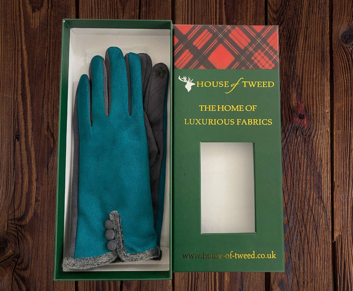 House Of Tweed Ladies Faux Suede Soft Gloves One Size - Just £14.99! Shop now at Warwickshire Clothing.