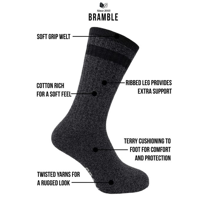 Bramble Mens Docks All Terrain Socks 3PK Mixed 6-11 - Just £11.99! Shop now at Warwickshire Clothing.