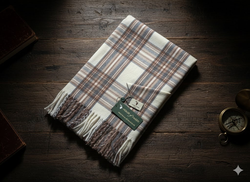 House Of Tweed Womens Soft Check Tartan Scarf