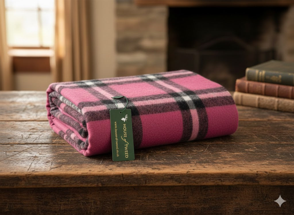 House Of Tweed Womens Soft Check Tartan Scarf