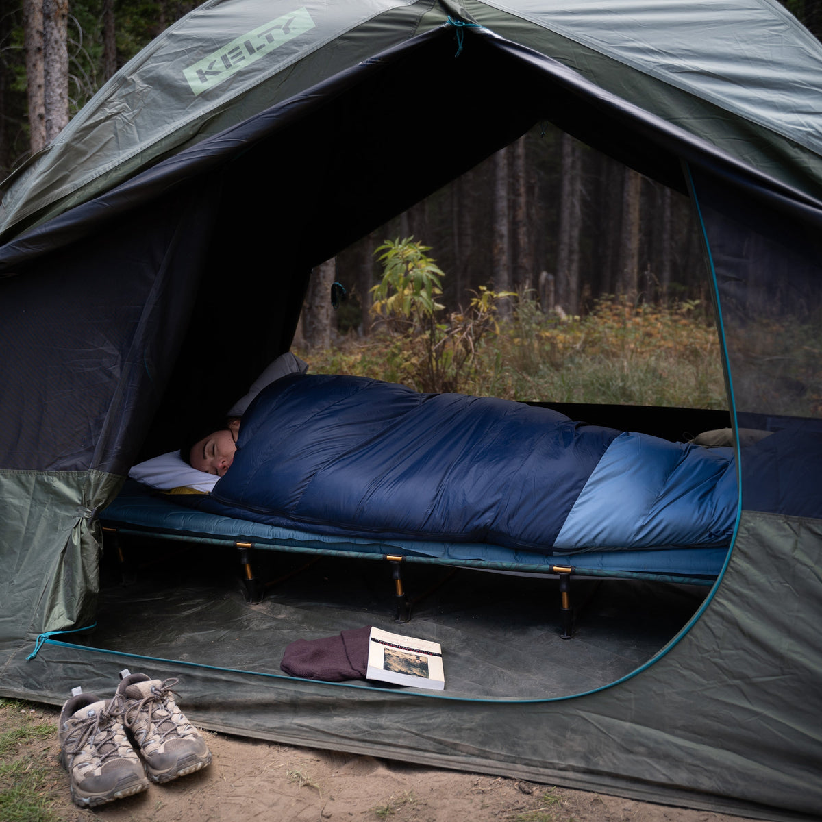 Kelty Lowdown Camp Cot Bed in Fern