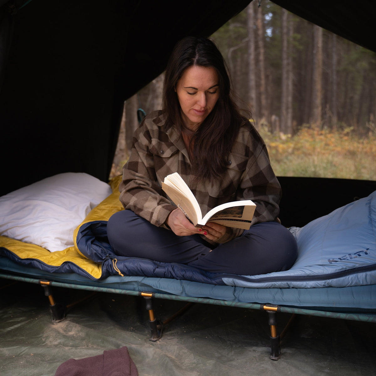 Kelty Lowdown Camp Cot Bed in Fern