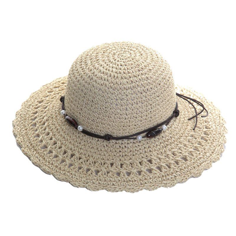 Hazy Blue WIDE BRIM STRAW Womens Hat - Just £9.99! Shop now at Warwickshire Clothing.