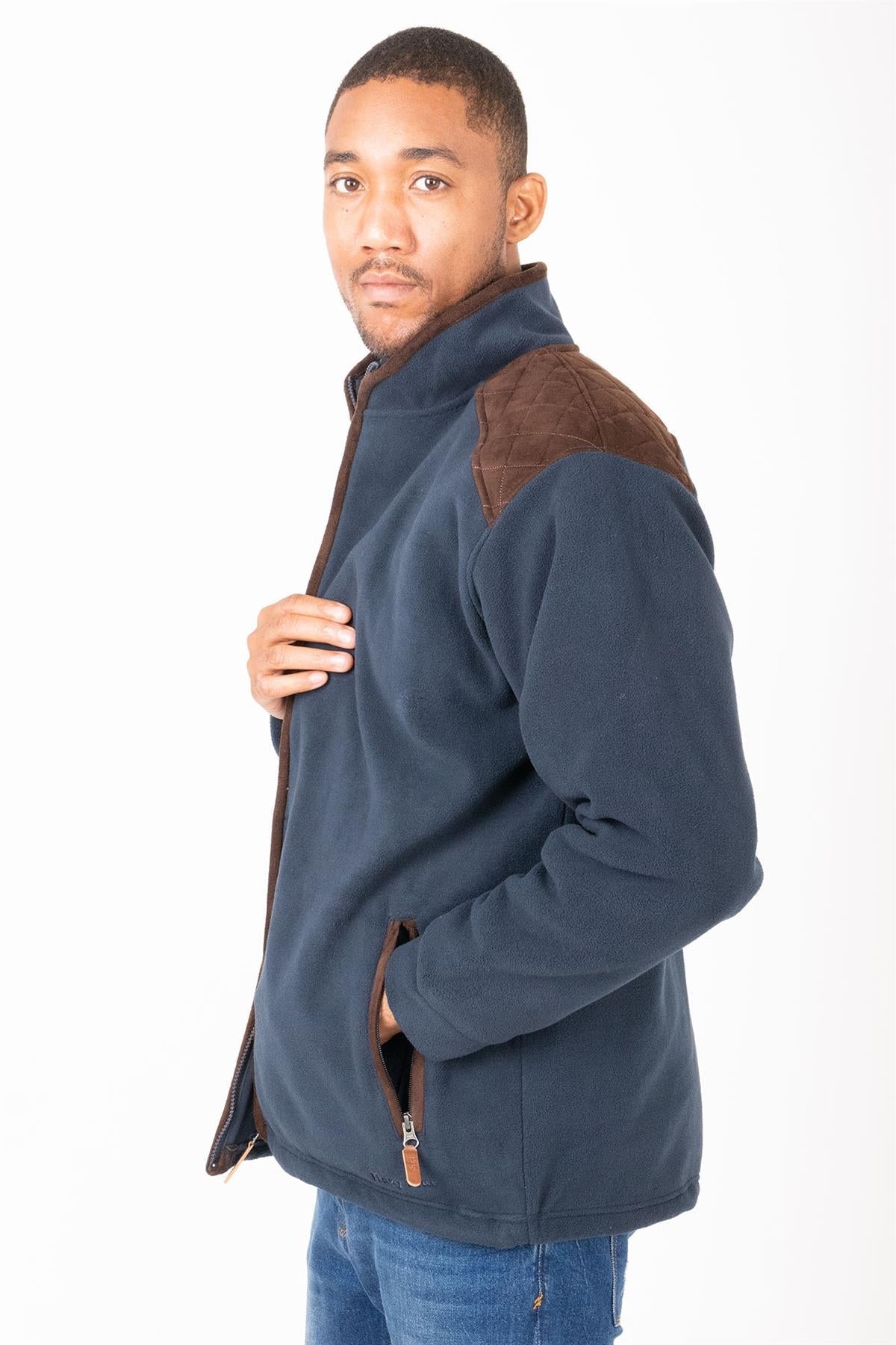 Hazy Blue Marlon Mens Padded Fleece Quilted Jacket - Just £34.99! Shop now at Warwickshire Clothing.