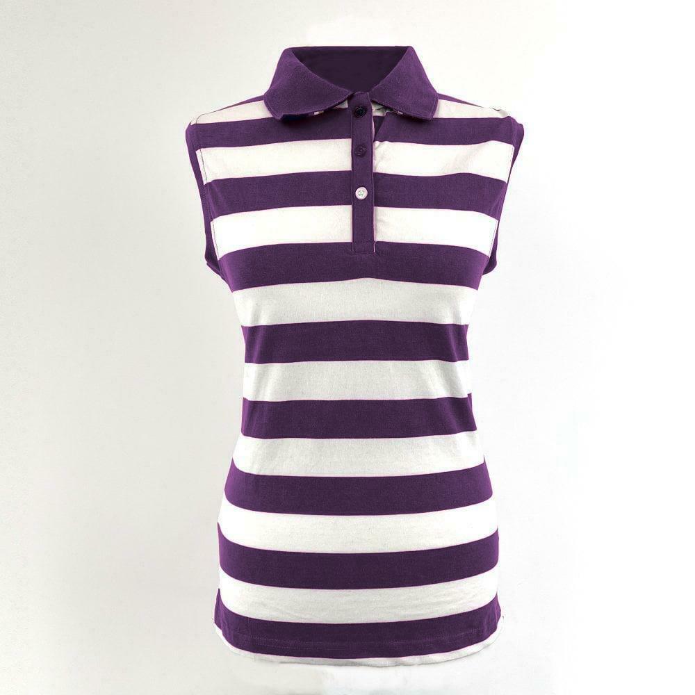 Hazy Blue Womens Sleeveless Polo Shirt - Minnie - Just £14.99! Shop now at Warwickshire Clothing.