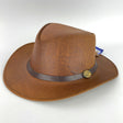 Australian Style Adelaide Waterproof Leather Hat Brown - Just £19.99! Shop now at Warwickshire Clothing.