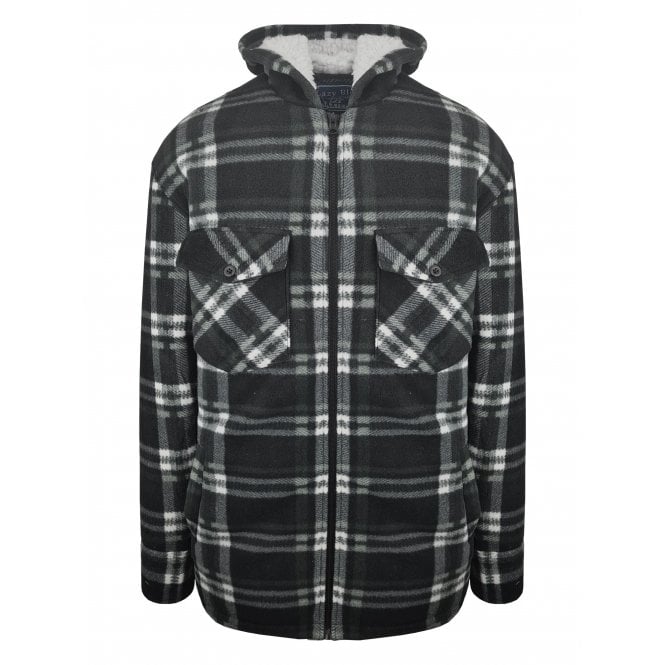 Hazy Blue Kids Sherpa Fleece Lined Checked Hooded Shirt - Robbo - Just £19.99! Shop now at Warwickshire Clothing.