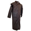 Hazy Blue Stockmans Long Full Length Waterproof Wax Jacket - Just £79.99! Shop now at Warwickshire Clothing.