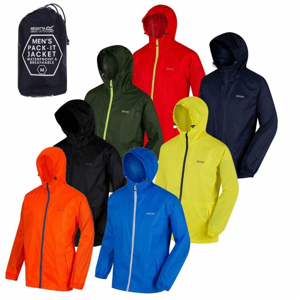 Regatta Mens Waterproof Pack It Jacket with Bag - Just £17.99! Shop now at Warwickshire Clothing.