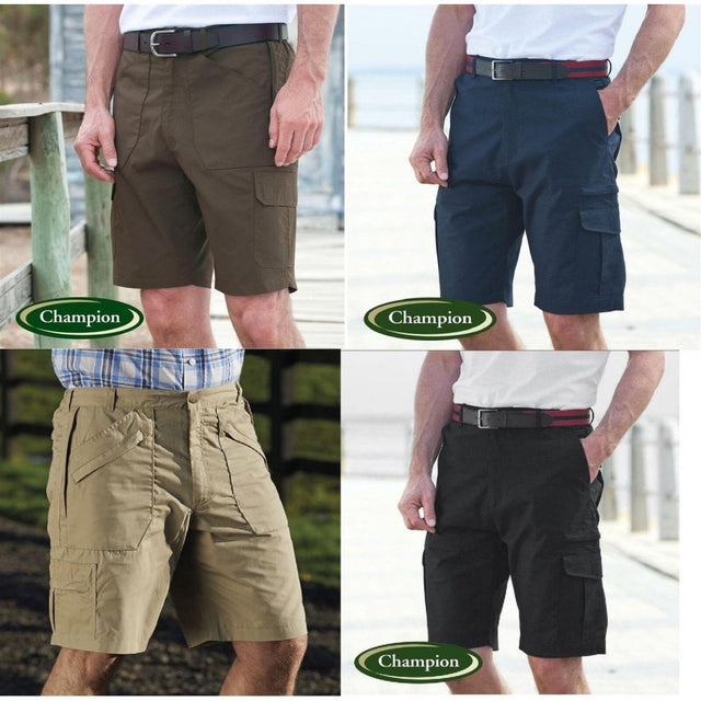Champion Bretton Mens Action Shorts Multi Zip Pockets - Just £16.99! Shop now at Warwickshire Clothing.
