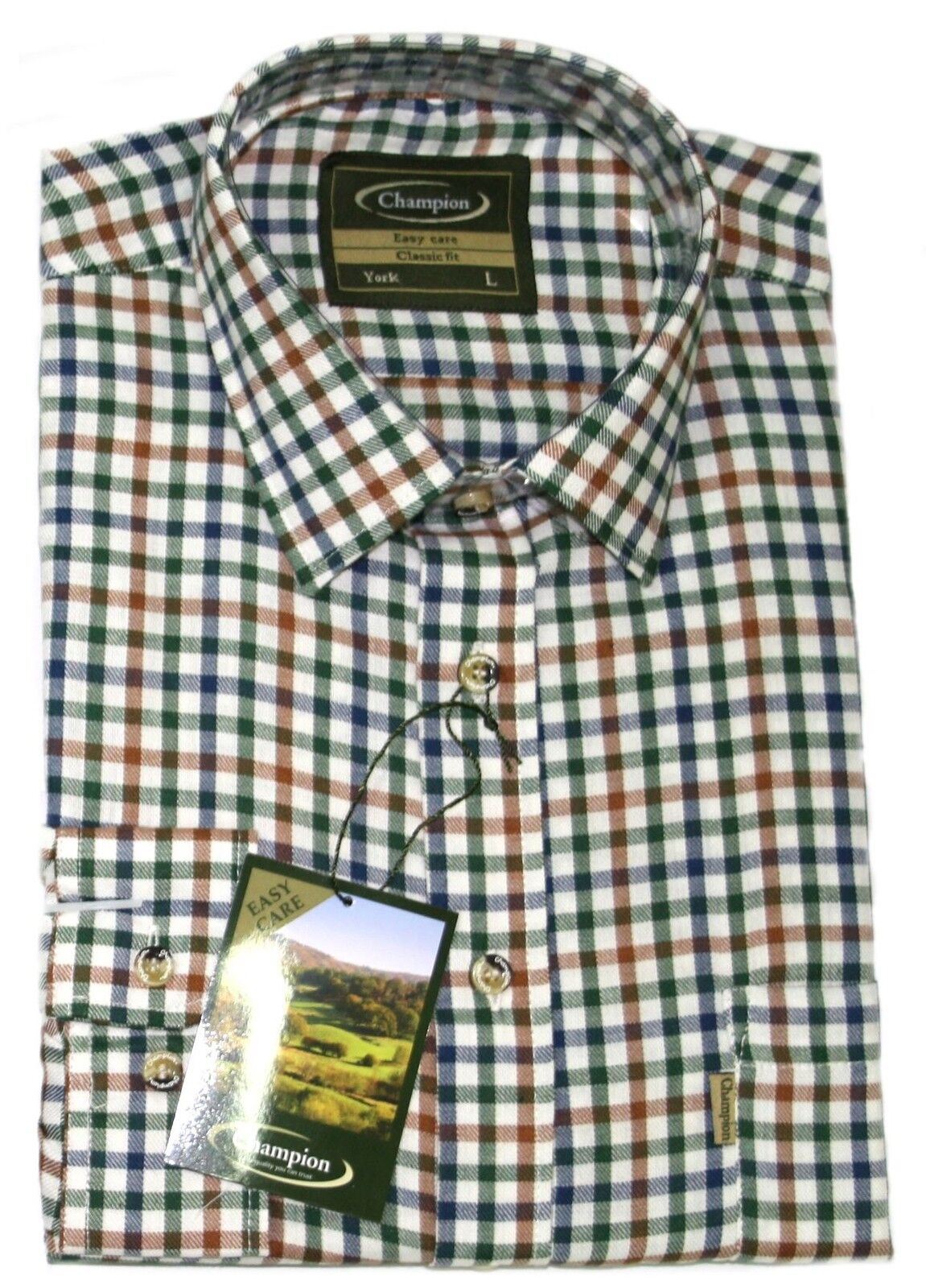 Champion Mens Long Sleeve Check Shirt - Highclere - Just £17.99! Shop now at Warwickshire Clothing.