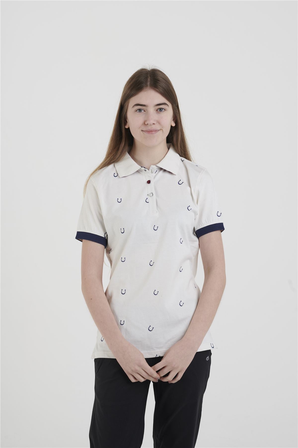 Hazy Blue Womens Short Sleeve Polo Shirt - Pippa - Just £14.99! Shop now at Warwickshire Clothing.