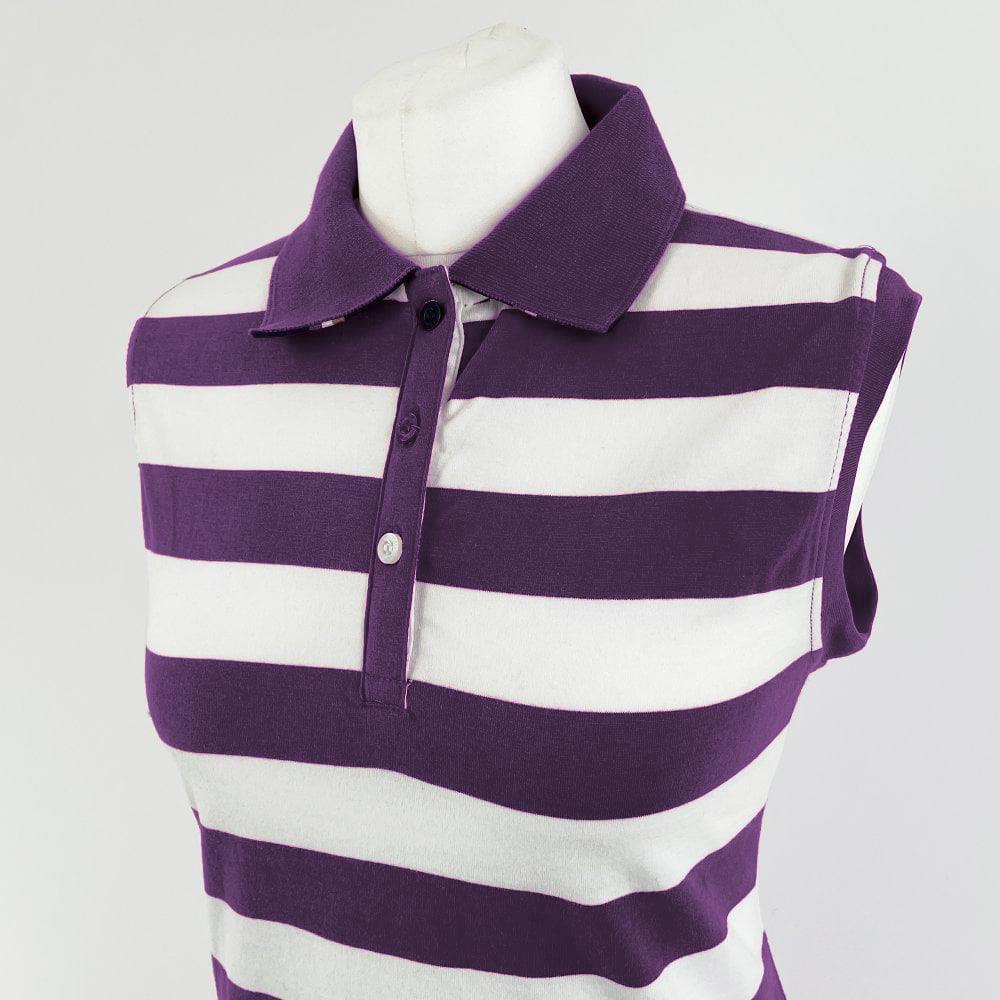 Hazy Blue Womens Sleeveless Polo Shirt - Minnie - Just £14.99! Shop now at Warwickshire Clothing.