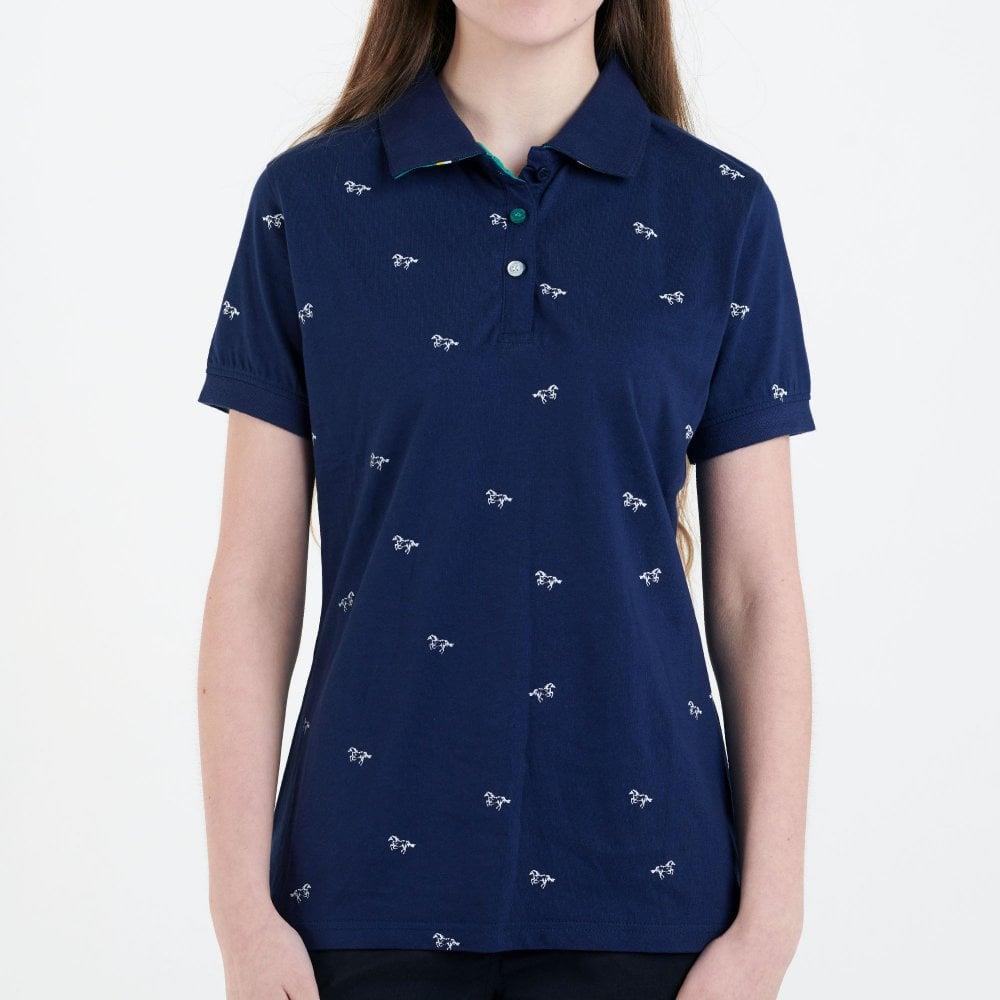 Hazy Blue Womens Cotton Short Sleeve Polo Shirt - Poppy II - Just £14.99! Shop now at Warwickshire Clothing.