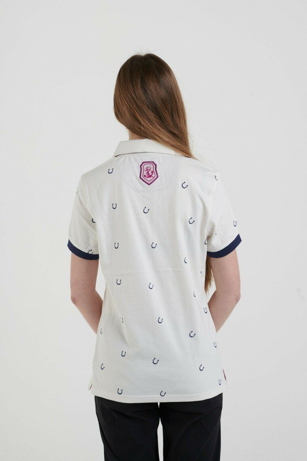 Hazy Blue Womens Short Sleeve Polo Shirt - Pippa - Just £14.99! Shop now at Warwickshire Clothing.