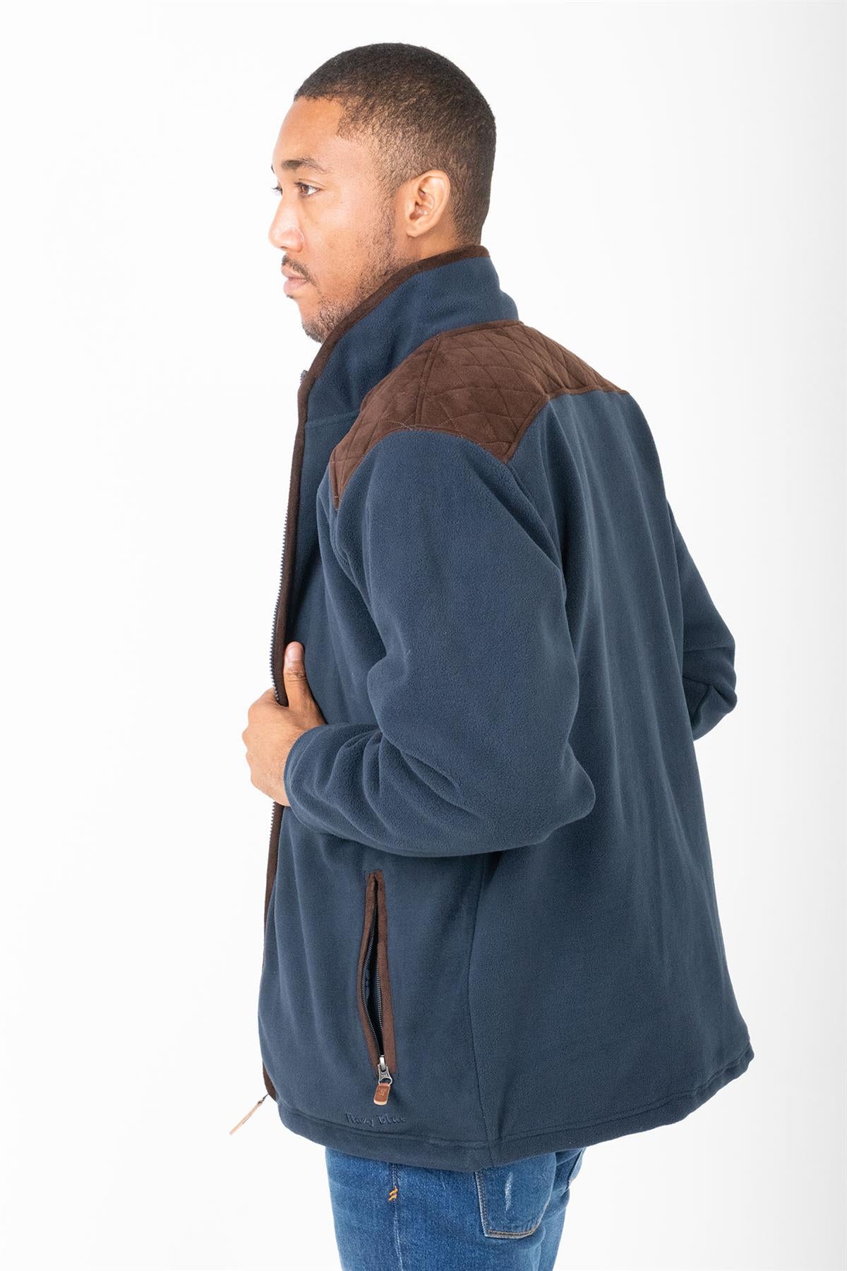 Hazy Blue Marlon Mens Padded Fleece Quilted Jacket - Just £34.99! Shop now at Warwickshire Clothing.