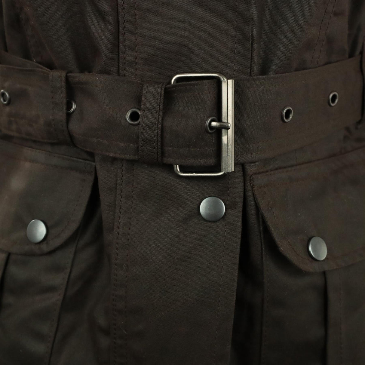 Hazy Blue Womens Belted Wax Waterproof Jacket Elveden Squire - Just £44.99! Shop now at Warwickshire Clothing.