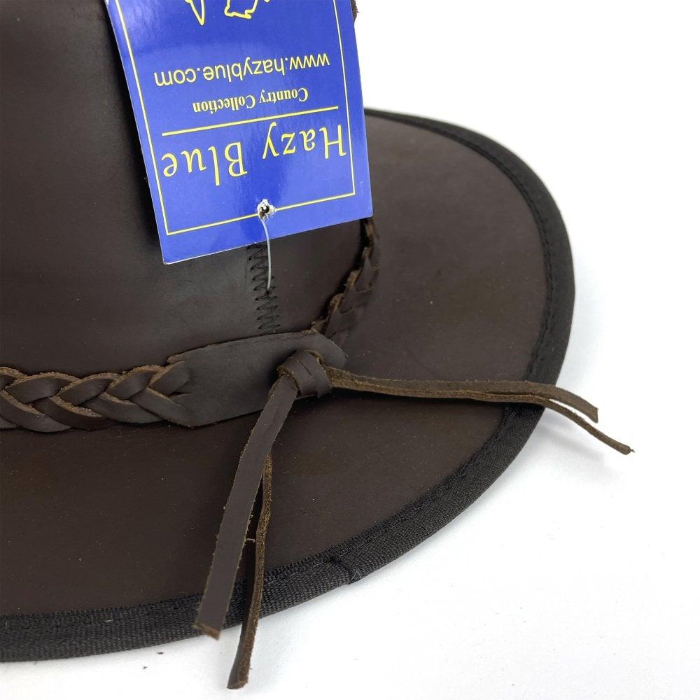 Hazy Blue Melbourne Australian Style Waterproof Bute Leather Hat Brown - Just £29.99! Shop now at Warwickshire Clothing.