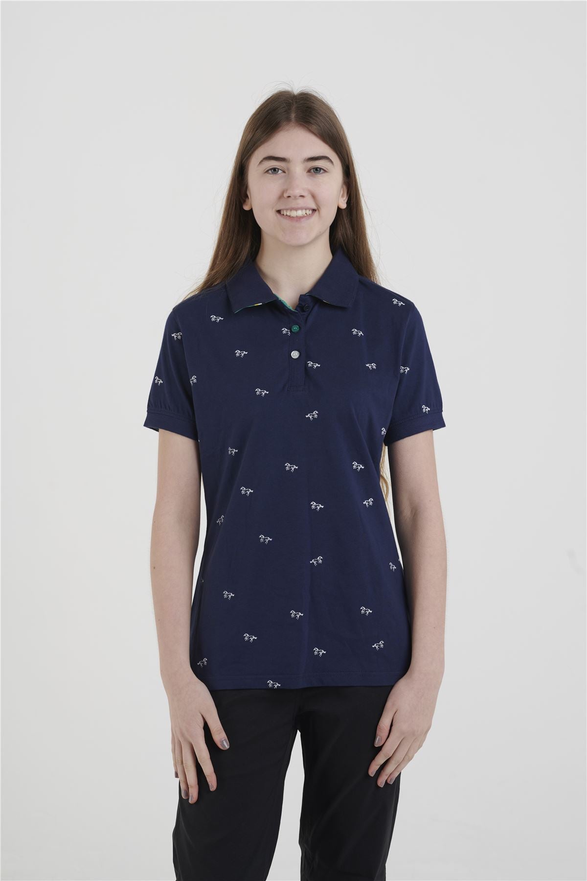 Hazy Blue Womens Cotton Short Sleeve Polo Shirt - Poppy II - Just £14.99! Shop now at Warwickshire Clothing.