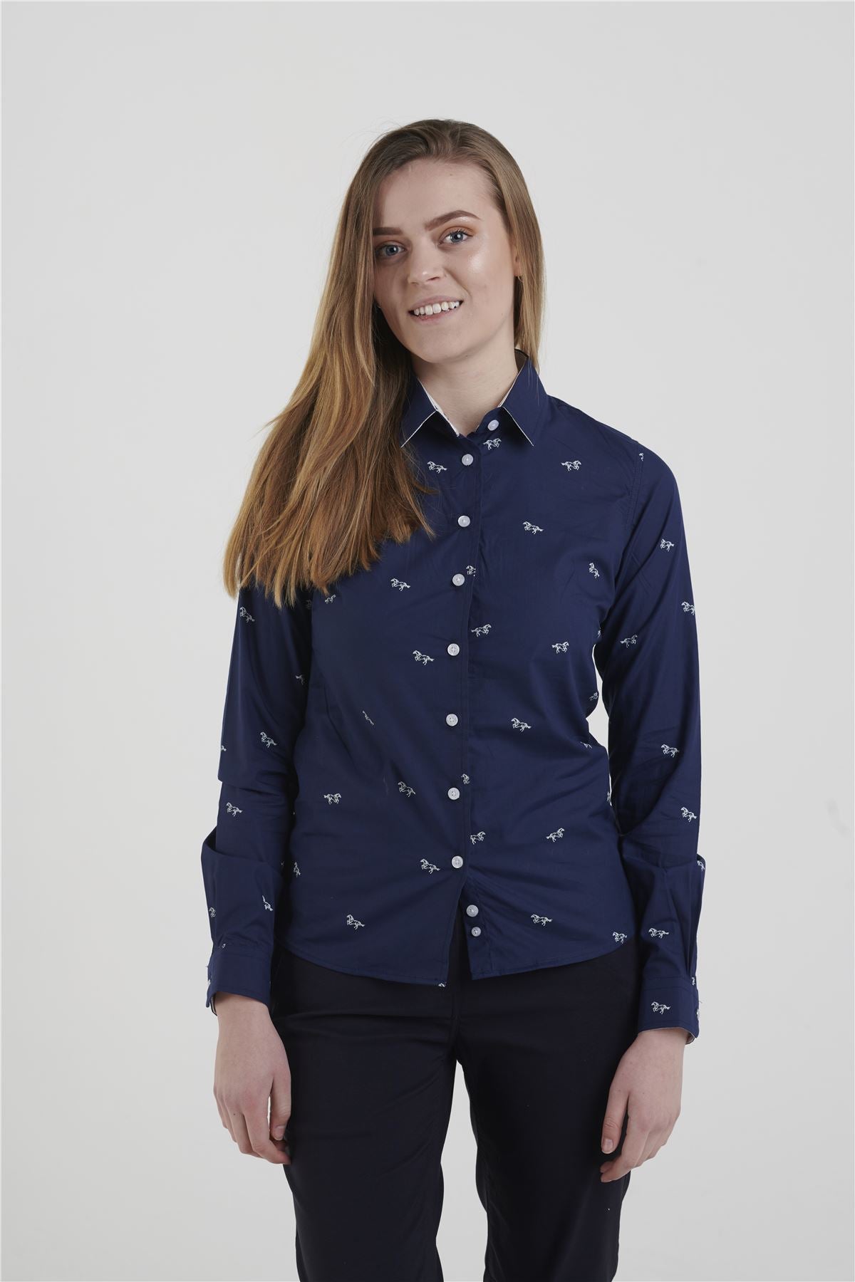 Hazy Blue Womens Ladies Long Sleeve Shirt - Vinita - Just £18.99! Shop now at Warwickshire Clothing.