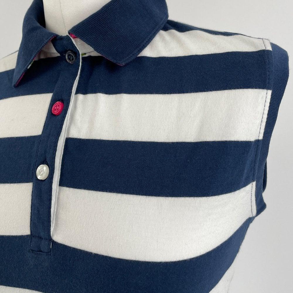 Hazy Blue Womens Sleeveless Polo Shirt - Minnie - Just £14.99! Shop now at Warwickshire Clothing.