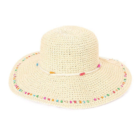 Hazy Blue WOVEN WIDE BRIM STRAW Womens Hat - Just £19.99! Shop now at Warwickshire Clothing.