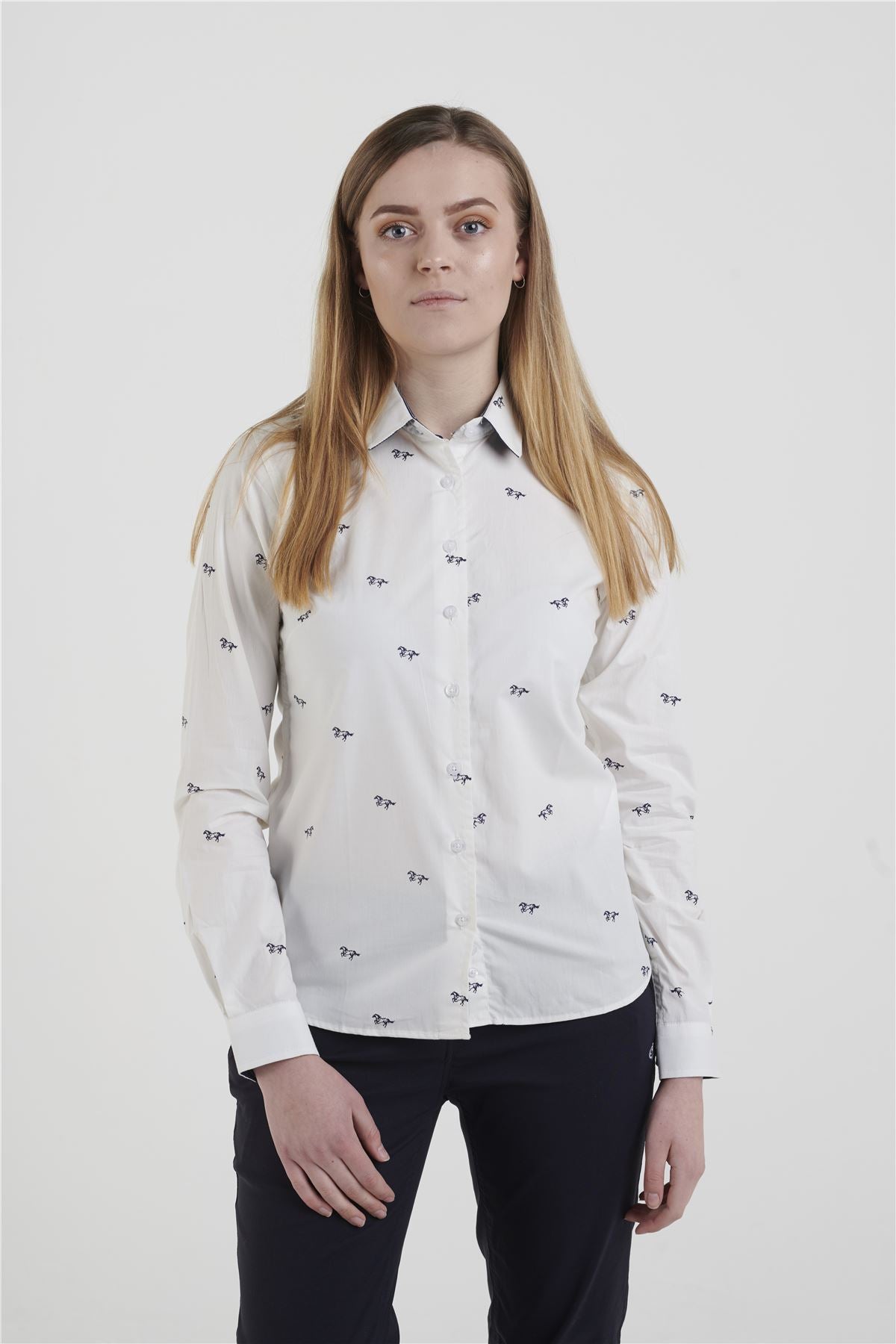 Hazy Blue Womens Ladies Long Sleeve Shirt - Vinita - Just £18.99! Shop now at Warwickshire Clothing.