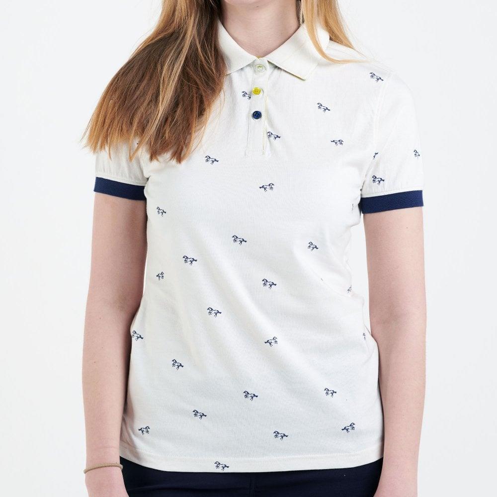 Hazy Blue Womens Cotton Short Sleeve Polo Shirt - Poppy II - Just £14.99! Shop now at Warwickshire Clothing.