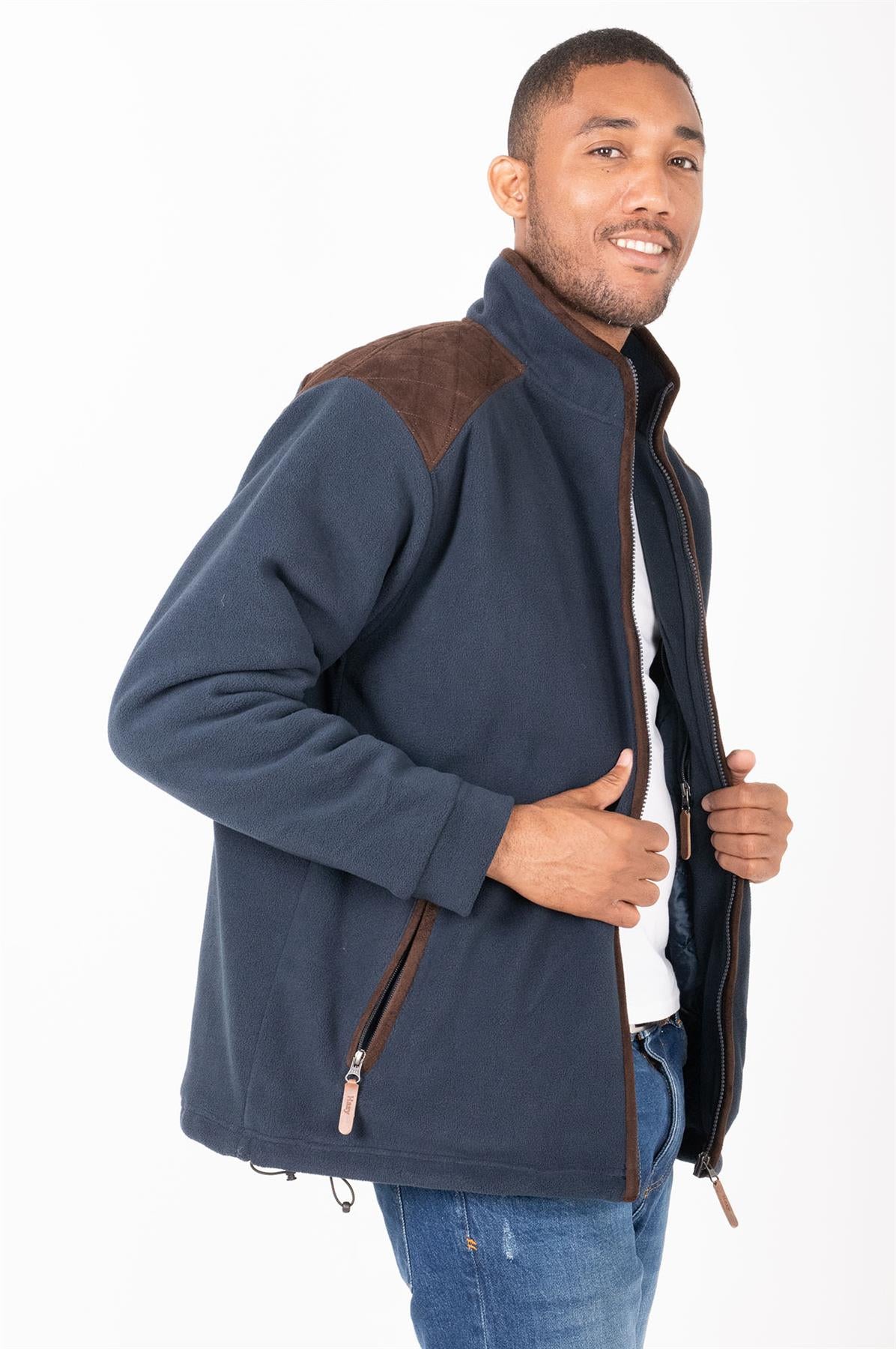 Hazy Blue Marlon Mens Padded Fleece Quilted Jacket - Just £34.99! Shop now at Warwickshire Clothing.