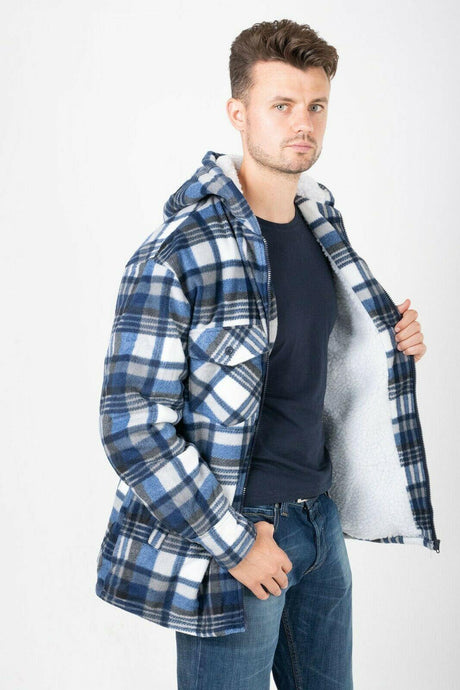 Hazy Blue Naxter Lumberjack Flannel Zip Up Hooded Jacket - Just £22.99! Shop now at Warwickshire Clothing.