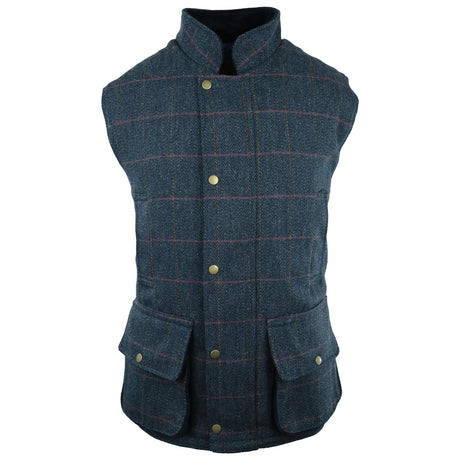 Hazy Blue Tweed Mens Bodywarmer Waistcoat - Just $69.99! Shop now at Warwickshire Clothing. Free Dellivery.