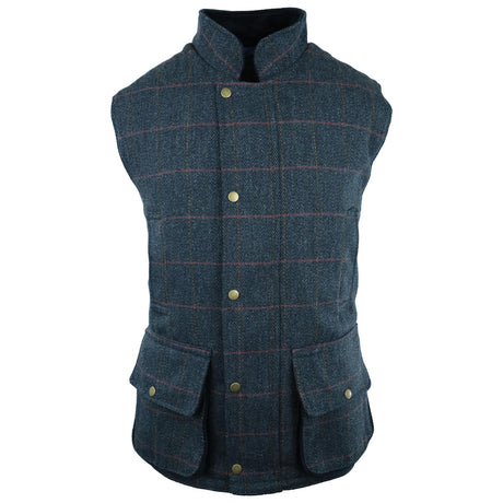 Hazy Blue Tweed Mens Bodywarmer Waistcoat - Just £69.99! Shop now at Warwickshire Clothing.