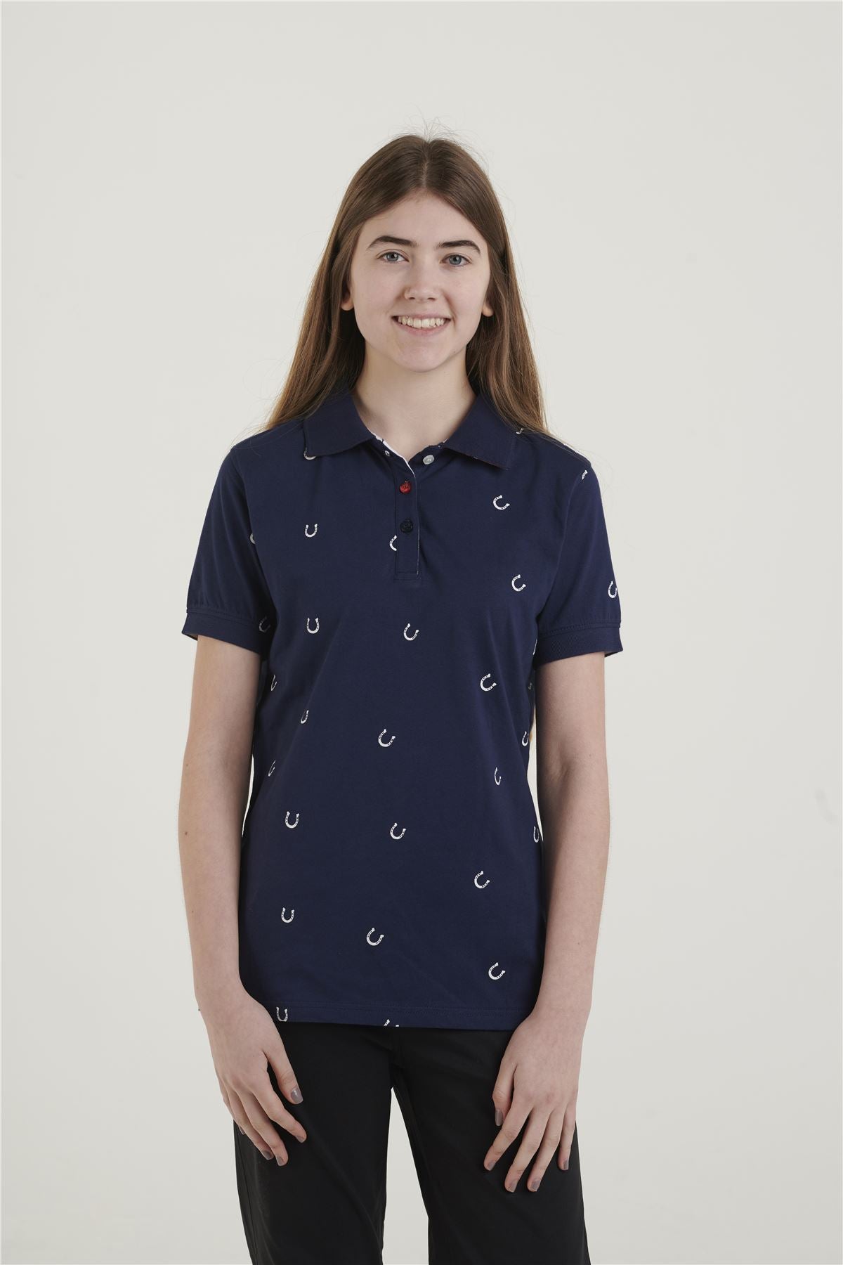 Hazy Blue Womens Short Sleeve Polo Shirt - Pippa - Just £14.99! Shop now at Warwickshire Clothing.