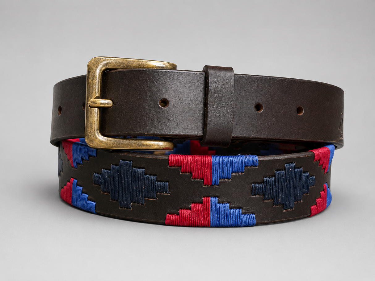Hazy Blue Brown Leather Polo Belts: Equestrian Style & Everyday Elegance - Jordon