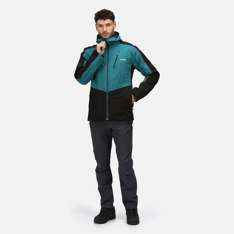 Regatta Men's Highton Stretch II Waterproof Jacket Pacific Green Black - Just £39.99! Shop now at Warwickshire Clothing. 