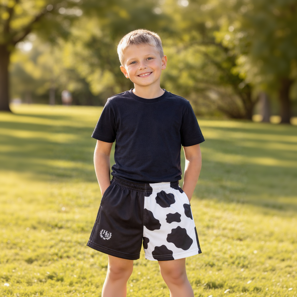 Hazy Blue Harper Colour Block Kids Shorts - Unisex Sports & Leisure